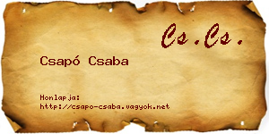 Csapó Csaba névjegykártya