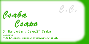 csaba csapo business card